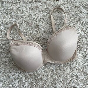Soma Beige Nude Breathe Beautifully Full Coverage Underwire Bra Size 34DDD